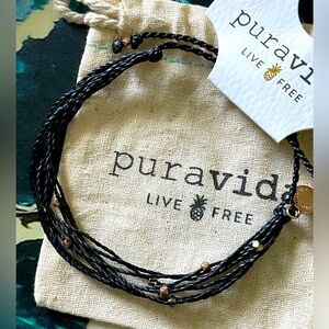 NWT Pura Vida Black and Rose Gold Malibu Bracelet